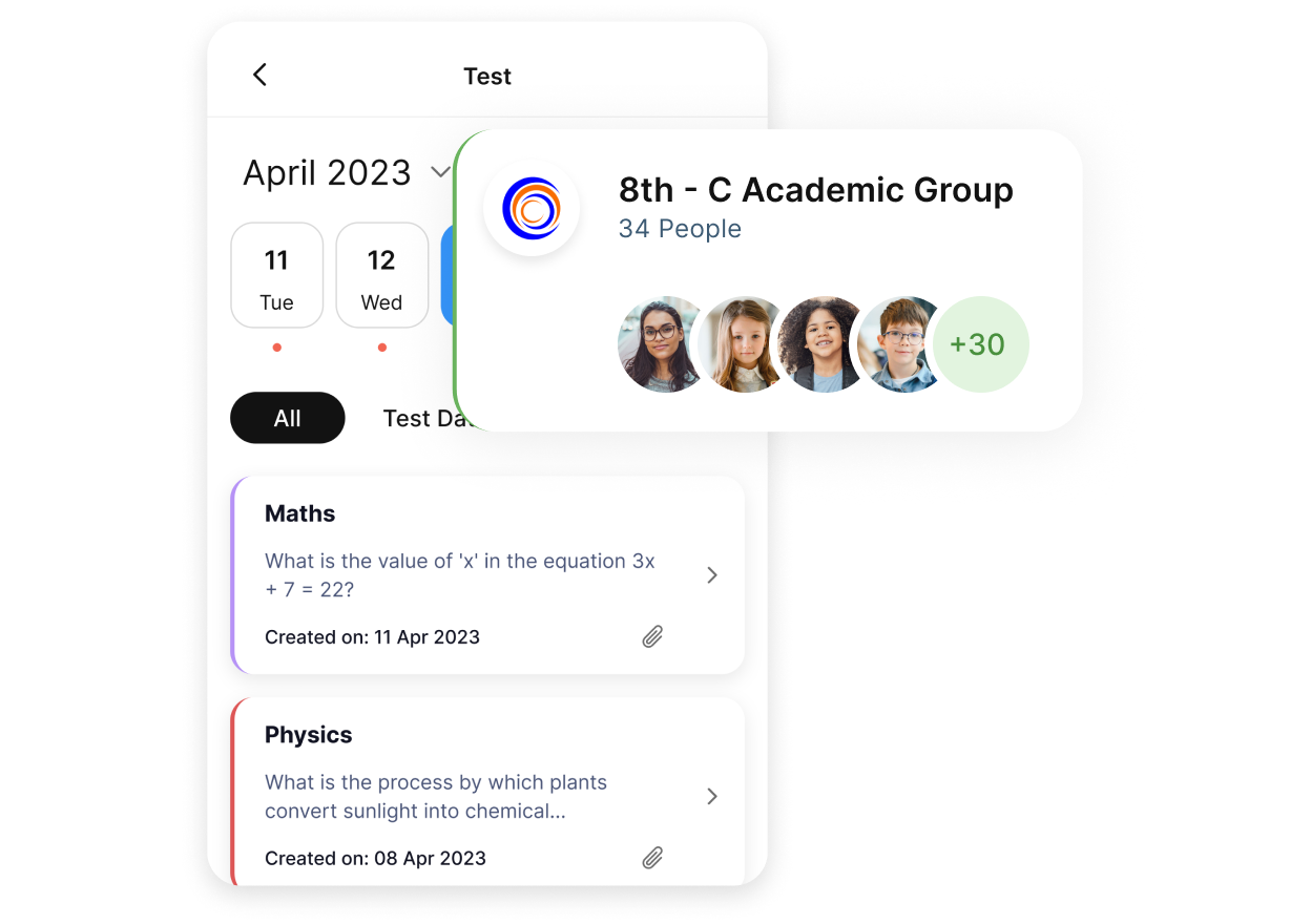 Test details screen