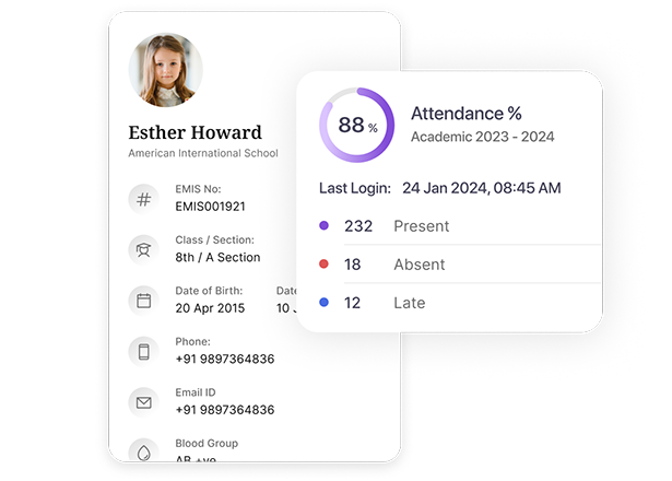 Student attendance details screen