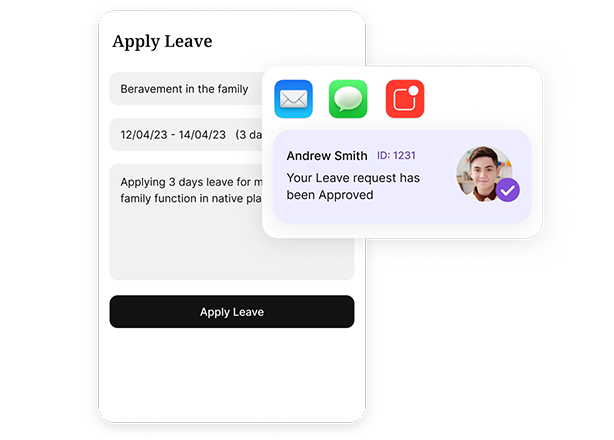 Leave apply screen