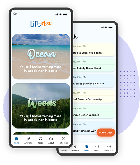 LiftNow app screens