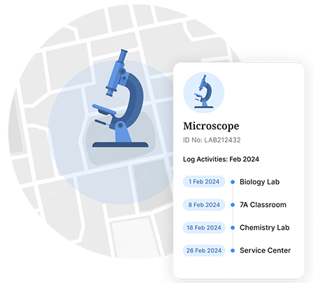 Visual representation of school device tracking details