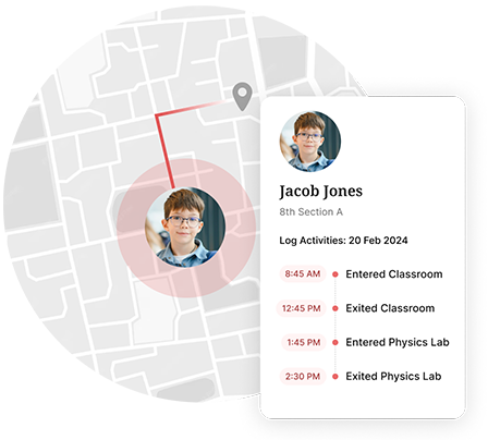 Visual representation of student tracking details 
