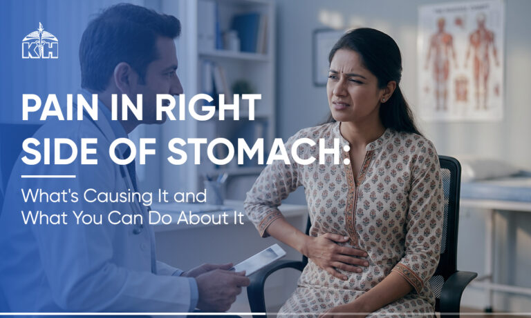 Pain in right side of stomach